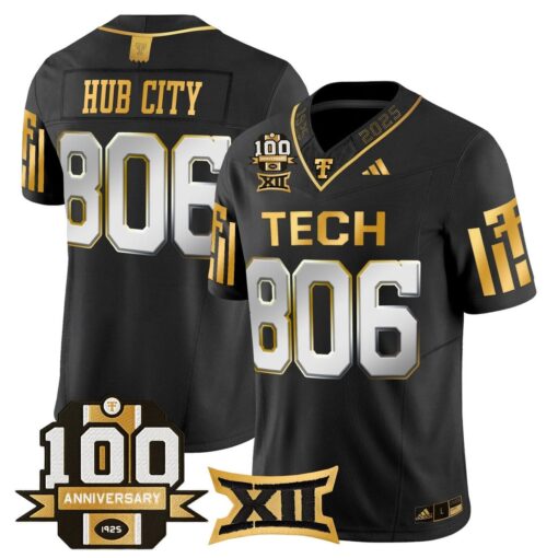 Hub City Jersey #806 Texas Tech 2025 100th Anniversary Stitched - Image 3