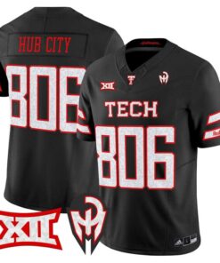 Hub City Jersey #806 Texas Tech Red Raiders Too Cold Vapor Stitched