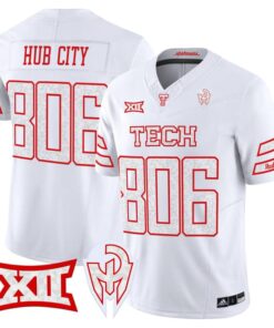 Alternative view of Hub City Jersey #806 Texas Tech Red Raiders Too Cold Vapor Stitched