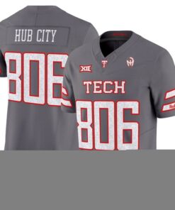 Alternative view of Hub City Jersey #806 Texas Tech Red Raiders Too Cold Vapor Stitched