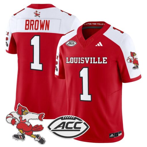 Isaac Brown Jersey #1 Louisville Cardinals 1980s Throwback Stitched - Image 4