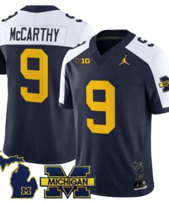 J.J. McCarthy Jersey 9 Michigan Wolverines 2025 Limited V2 Stitched Navy Alter