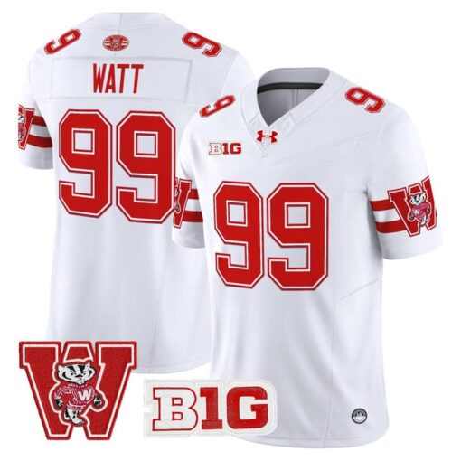 J.J. Watt Jersey #99 Wisconsin Badgers Throwback Stitched - Image 2