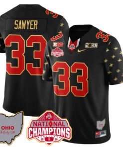 Jack Sawyer Jersey #33 Ohio State National Champions 2025 Patch