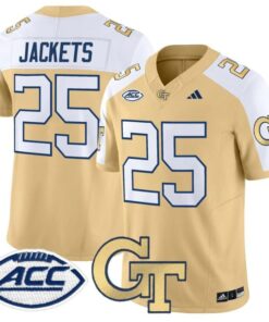 Alternative view of Jackets Jersey #25 Georgia Tech Yellow Jackets 2025 Limited Stitched