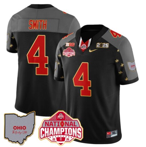 Jeremiah Smith Jersey #4 Ohio State National Champions 2025 Patch - Image 2