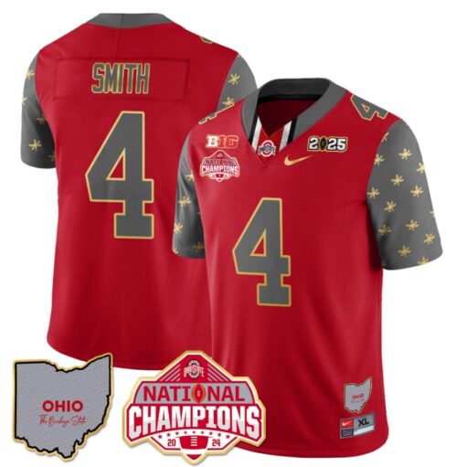 Jeremiah Smith Jersey #4 Ohio State National Champions 2025 Patch - Image 4