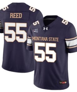 JT Reed Jersey 55 Montana State Bobcat Football 2025 Stitched Navy