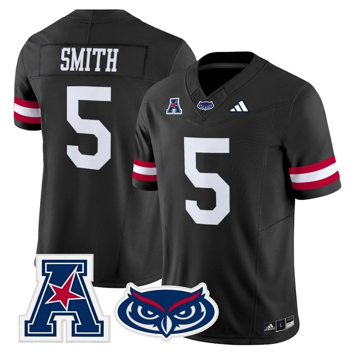 Jabari Smith Jersey #5 Florida Atlantic Owls 2025 All Stitched 1 Jabari Smith Jersey #5 Florida Atlantic Owls 2025 All Stitched