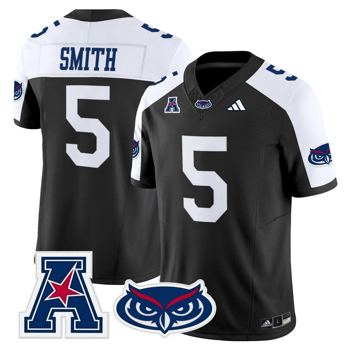 Jabari Smith Jersey #5 Florida Atlantic Owls 2025 All Stitched 5 Jabari Smith Jersey #5 Florida Atlantic Owls 2025 All Stitched - Image 5