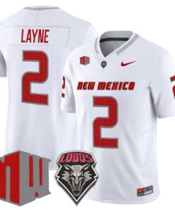 Alternative view of Jack Layne Jersey #2 New Mexico Lobos 2025 Vapor Limited Stitched