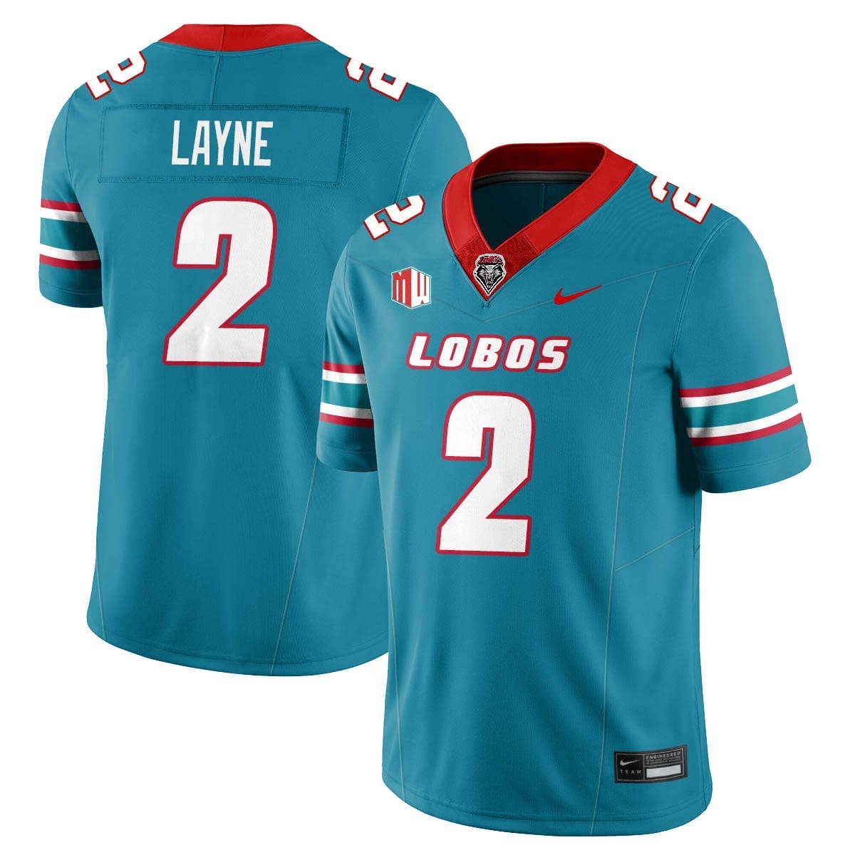Jack Layne Jersey #2 UNM Lobo Football 2025 All Stitched 1 Jack Layne Jersey #2 UNM Lobo Football 2025 All Stitched