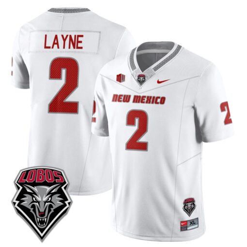 Jack Layne Jersey #2 UNM Lobo Football 2025 Stitched - Image 2