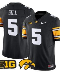 Jacob Gill Jersey #5 Iowa Hawkeyes 2025 Limited Stitched
