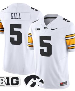 Alternative view of Jacob Gill Jersey #5 Iowa Hawkeyes 2025 Limited Stitched