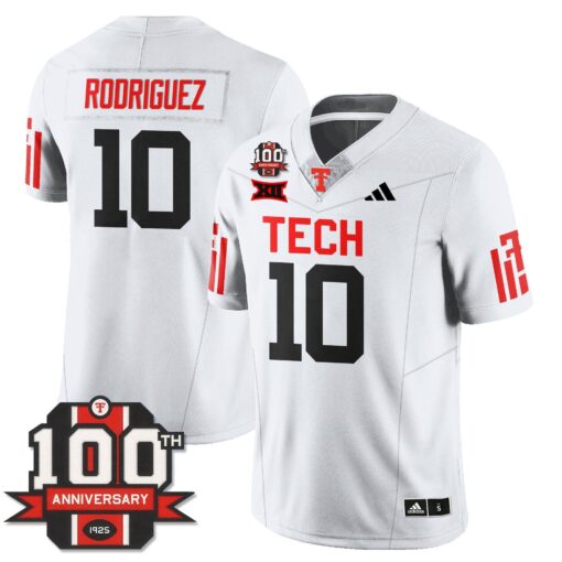 Jacob Rodriguez Jersey #10 Texas Tech Football 100th Anniversary Stitched - Image 2