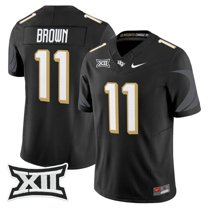 Jacurri Brown Jersey #11 UCF Knights 2025 Vapor Limited Football Stitched 1 Jacurri Brown Jersey #11 UCF Knights 2025 Vapor Limited Football Stitched