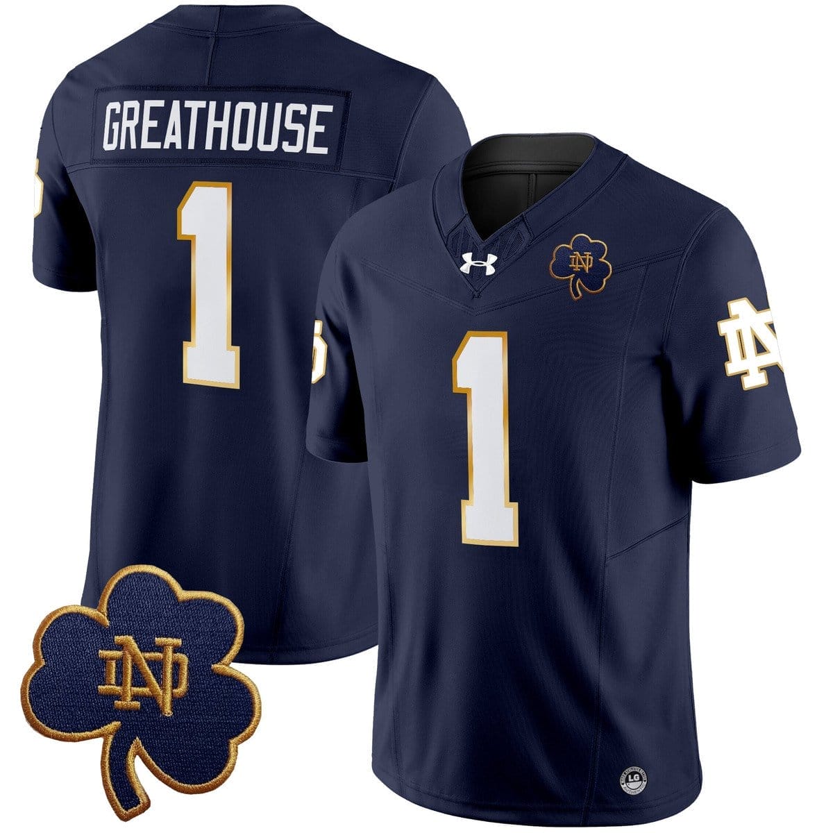 Jaden Greathouse Jersey #1 Notre Dame 2025 Vapor Limited V3 Stitched 2 Jaden Greathouse Jersey #1 Notre Dame 2025 Vapor Limited V3 Stitched - Image 2