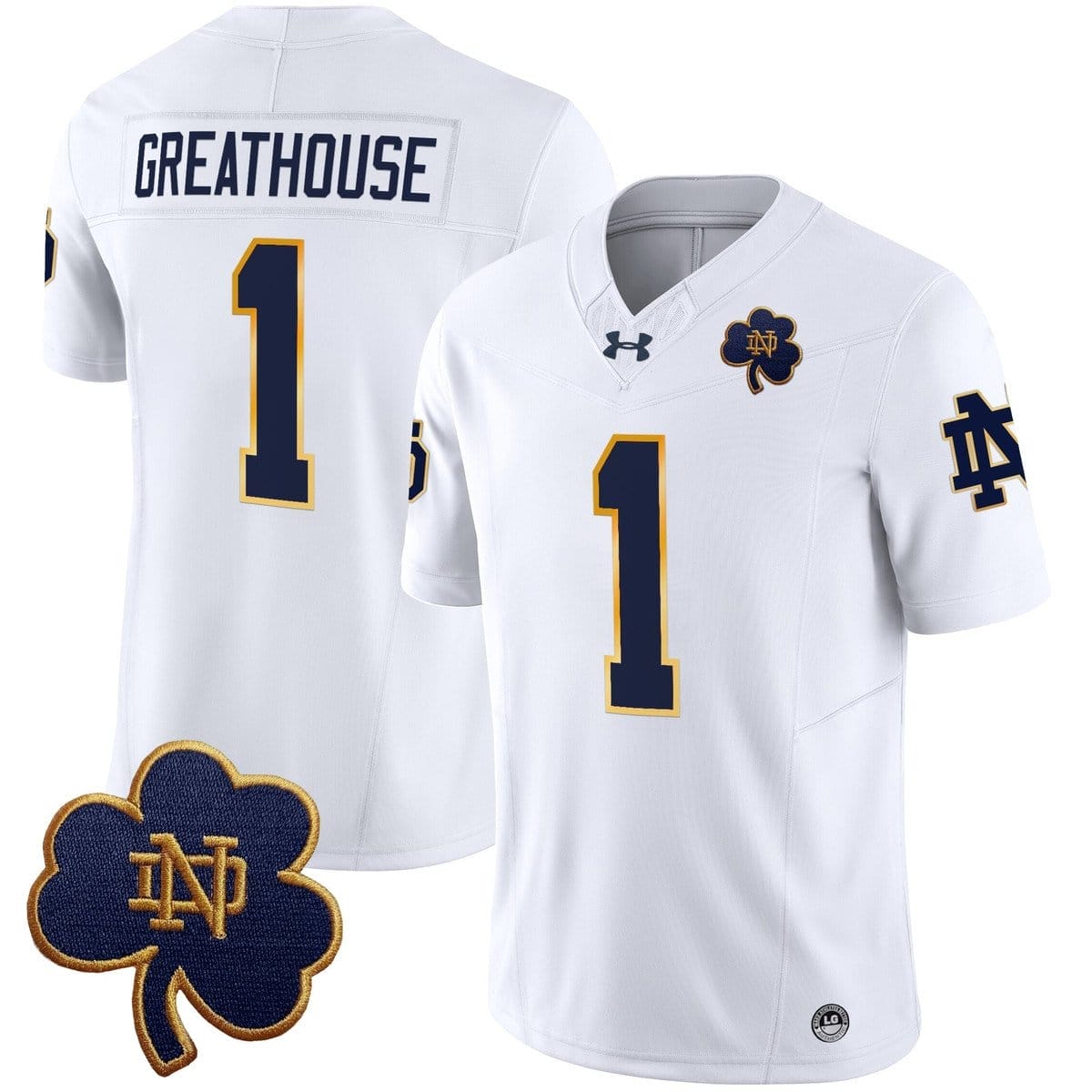 Jaden Greathouse Jersey #1 Notre Dame 2025 Vapor Limited V3 Stitched 4 Jaden Greathouse Jersey #1 Notre Dame 2025 Vapor Limited V3 Stitched - Image 4