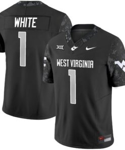 Alternative view of Jahiem White Jersey #1 West Virginia Mountaineers 2025 Stitched