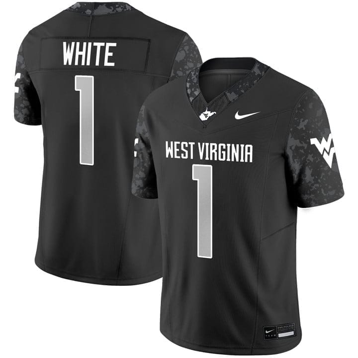Jahiem White Jersey #1 West Virginia Mountaineers 2025 Vapor Stitched 1 Jahiem White Jersey #1 West Virginia Mountaineers 2025 Vapor Stitched