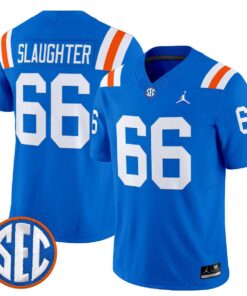 Jake Slaughter Jersey 66 Florida Gators 1960s Throwback Vapor Limited Royal