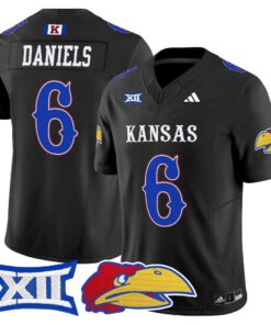 Jalon Daniels Jersey #6 Kansas Jayhawks 2025 Vapor Limited Stitched
