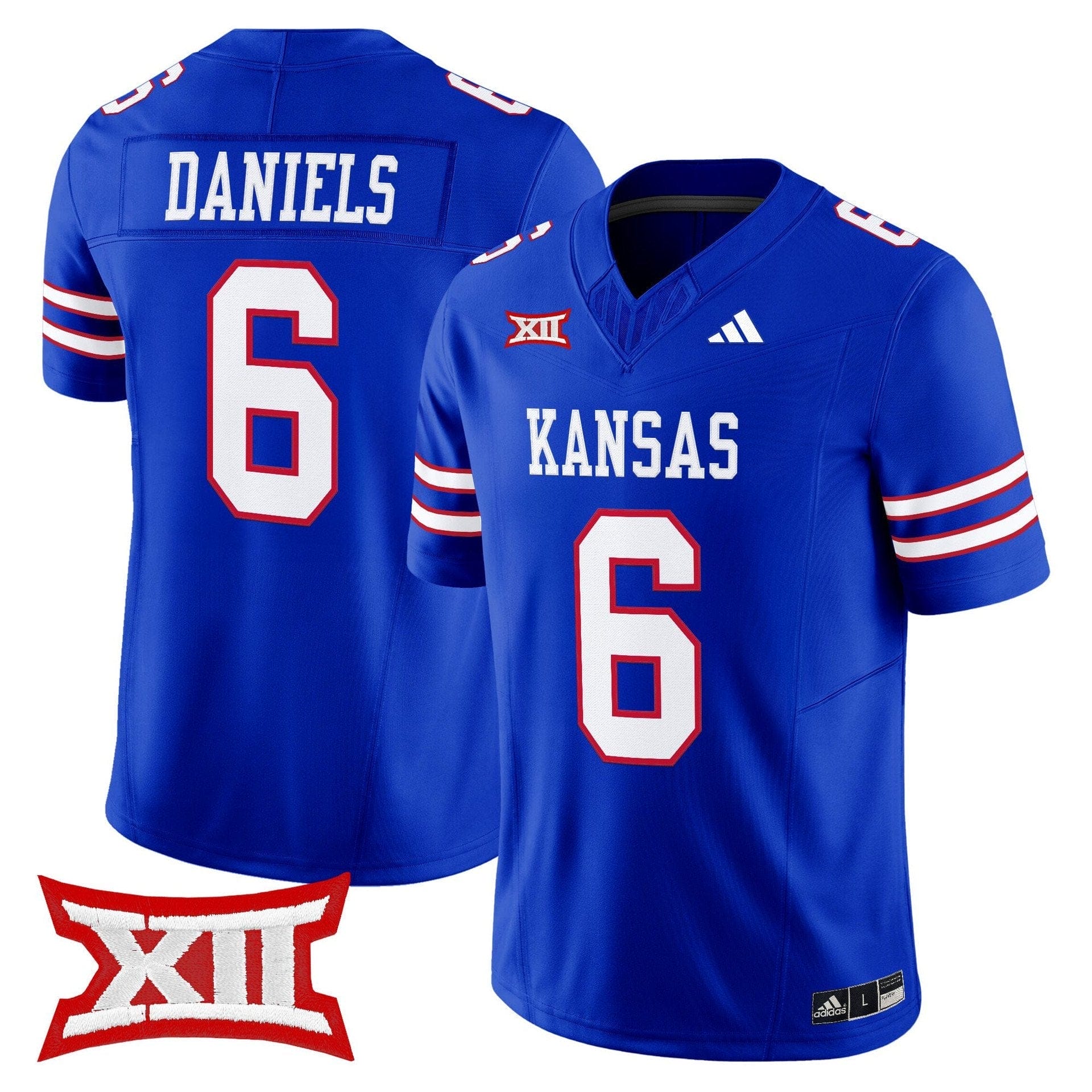 Jalon Daniels Jersey #6 Kansas Jayhawks 2025 Vapor Limited Stitched 5 Jalon Daniels Jersey #6 Kansas Jayhawks 2025 Vapor Limited Stitched - Image 5
