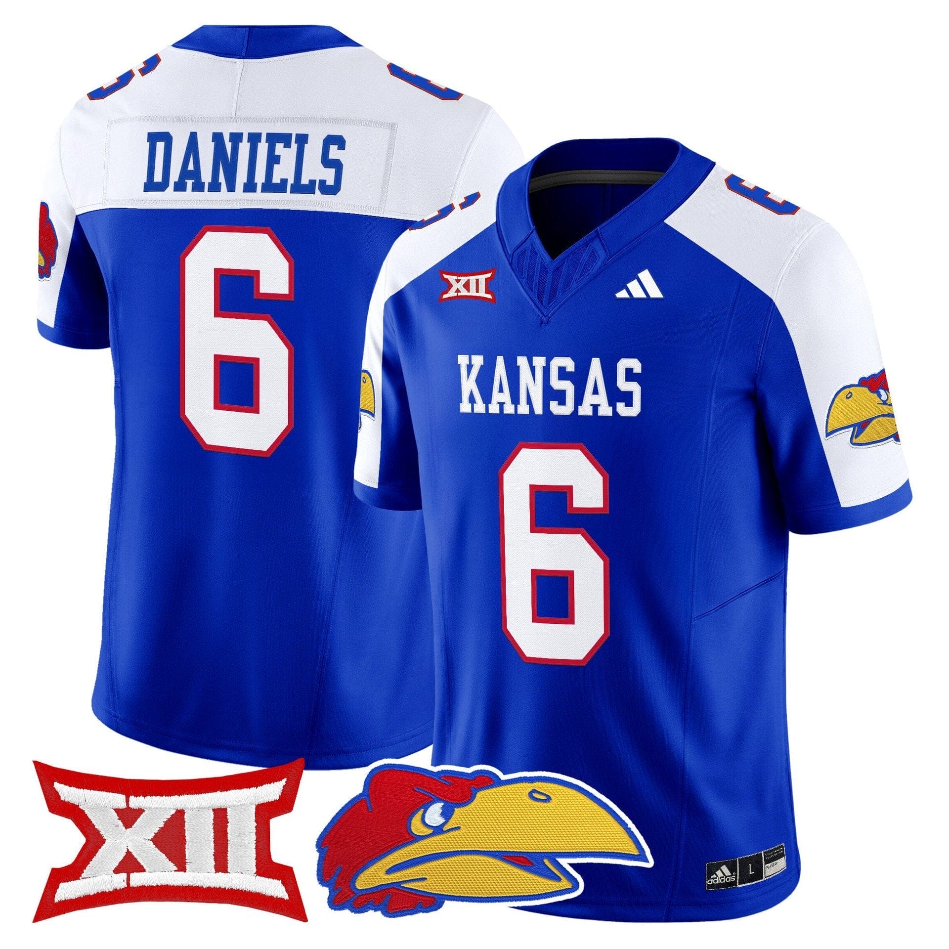 Jalon Daniels Jersey #6 Kansas Jayhawks 2025 Vapor Limited Stitched 3 Jalon Daniels Jersey #6 Kansas Jayhawks 2025 Vapor Limited Stitched - Image 3