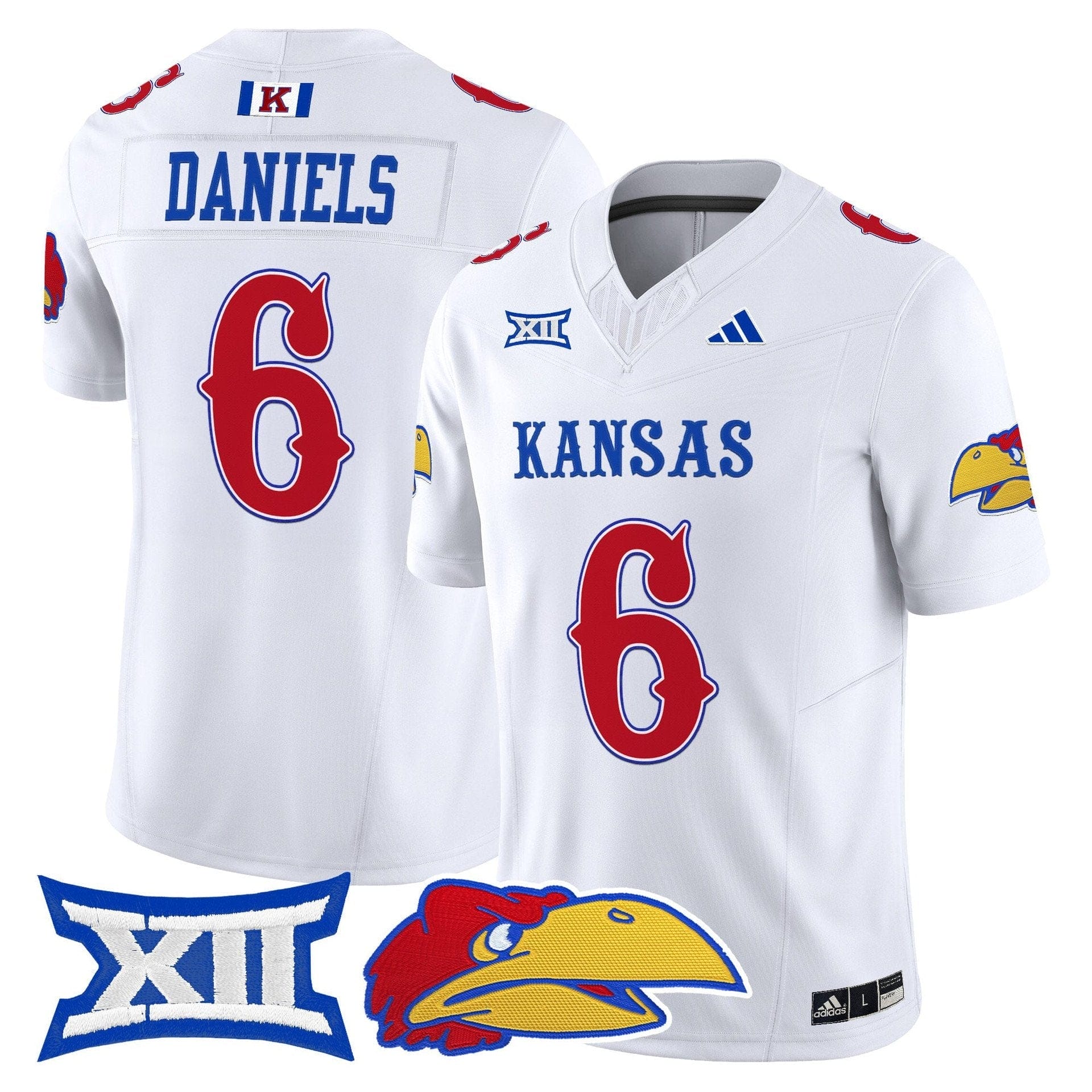 Jalon Daniels Jersey #6 Kansas Jayhawks 2025 Vapor Limited Stitched 2 Jalon Daniels Jersey #6 Kansas Jayhawks 2025 Vapor Limited Stitched - Image 2