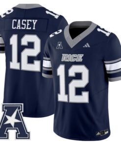 Alternative view of James Casey Jersey #12 Rice Owls 2025 Vapor Limited Stitched