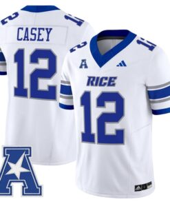 James Casey Jersey #12 Rice Owls 2025 Vapor Limited Stitched
