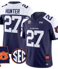 Jarquez Hunter Jersey #27 Auburn Tigers 2025 Alabama Patch Stitched