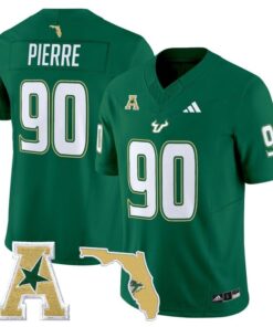 Jason Pierre Jersey 90 South Florida Bulls 2025 Limited Stitched Green