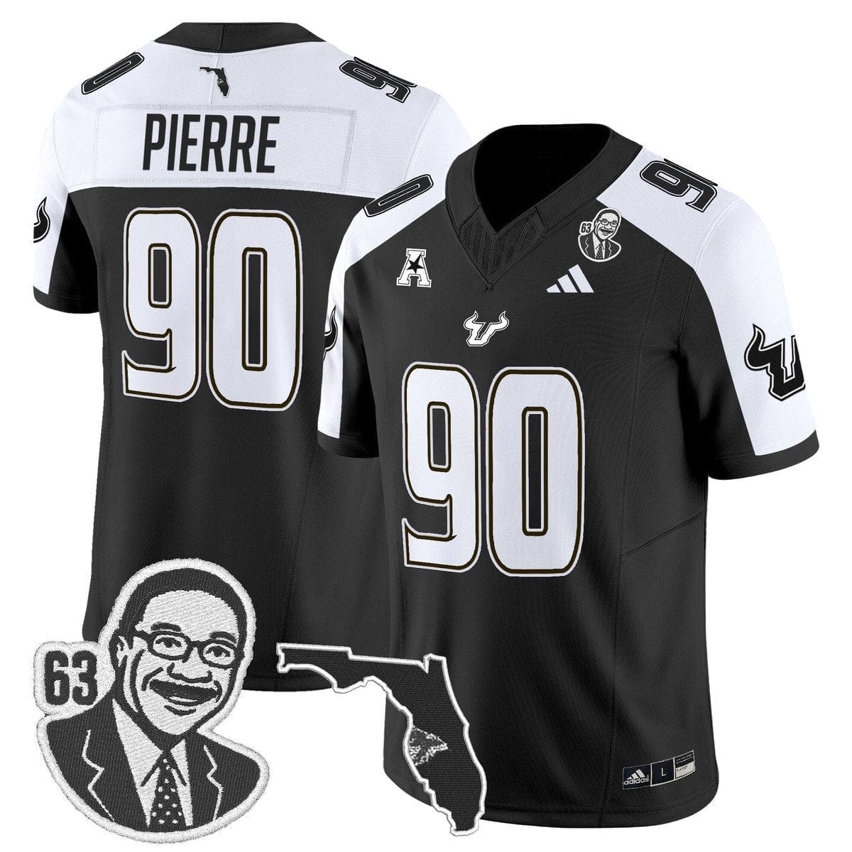 Jason Pierre Jersey #90 South Florida Bulls Lee Roy Selmon Legacy 3 Jason Pierre Jersey #90 South Florida Bulls Lee Roy Selmon Legacy - Image 3
