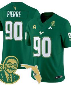 Jason Pierre Jersey #90 South Florida Bulls Lee Roy Selmon Legacy 9 Jason Pierre Jersey 90 South Florida Bulls Lee Roy Selmon Legacy Stitched Green