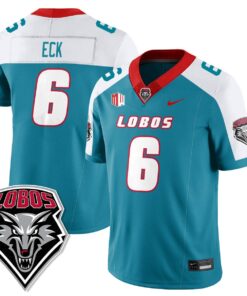 Alternative view of Jaxton Eck Jersey #6 UNM Lobo Football 2025 All Stitched