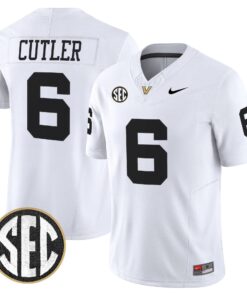 Alternative view of Jay Cutler Jersey #6 Vanderbilt Commodores 2025 Limited Stitched