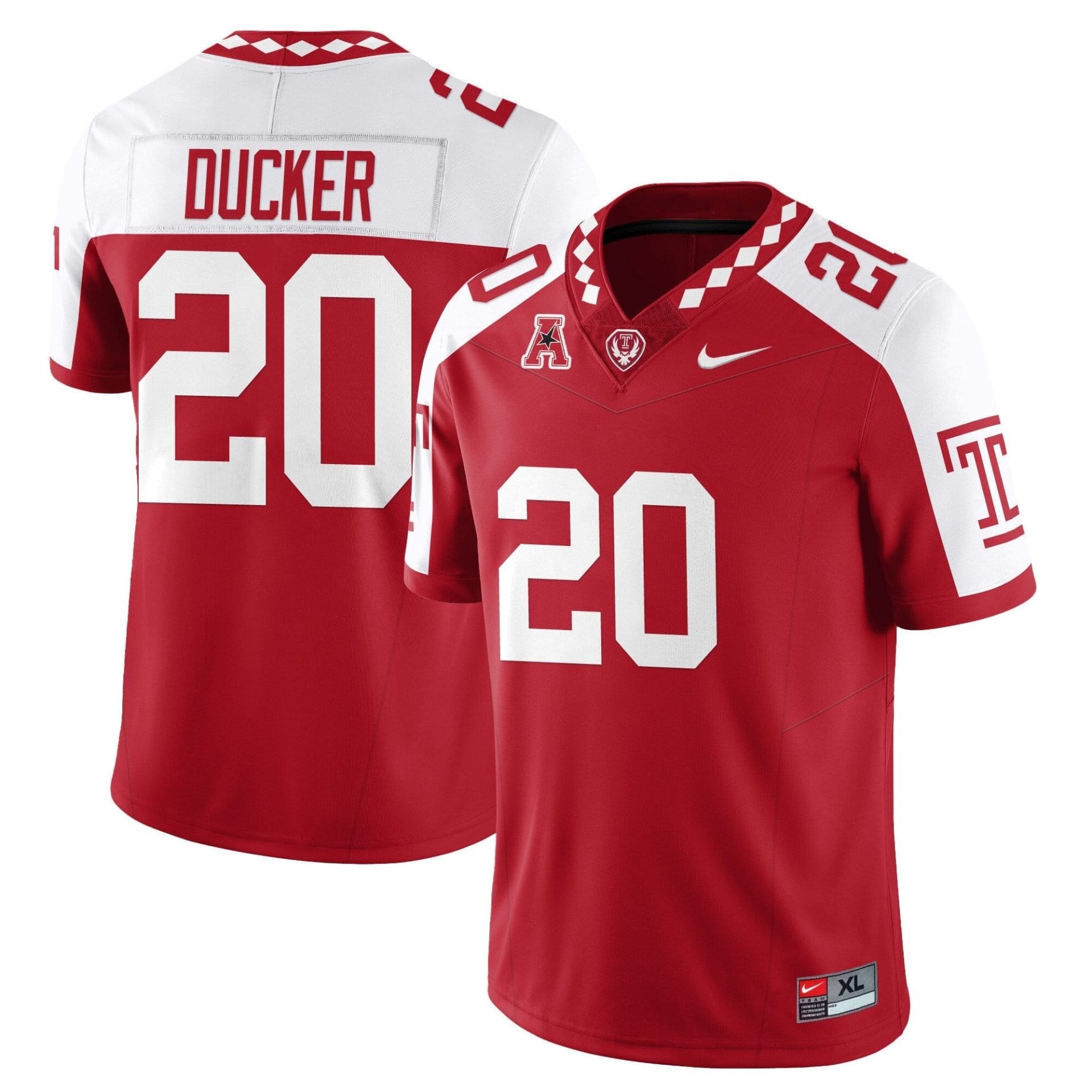 Jay Ducker Jersey #20 Temple Football 2025 Vapor Limited Stitched 3 Jay Ducker Jersey #20 Temple Football 2025 Vapor Limited Stitched - Image 3