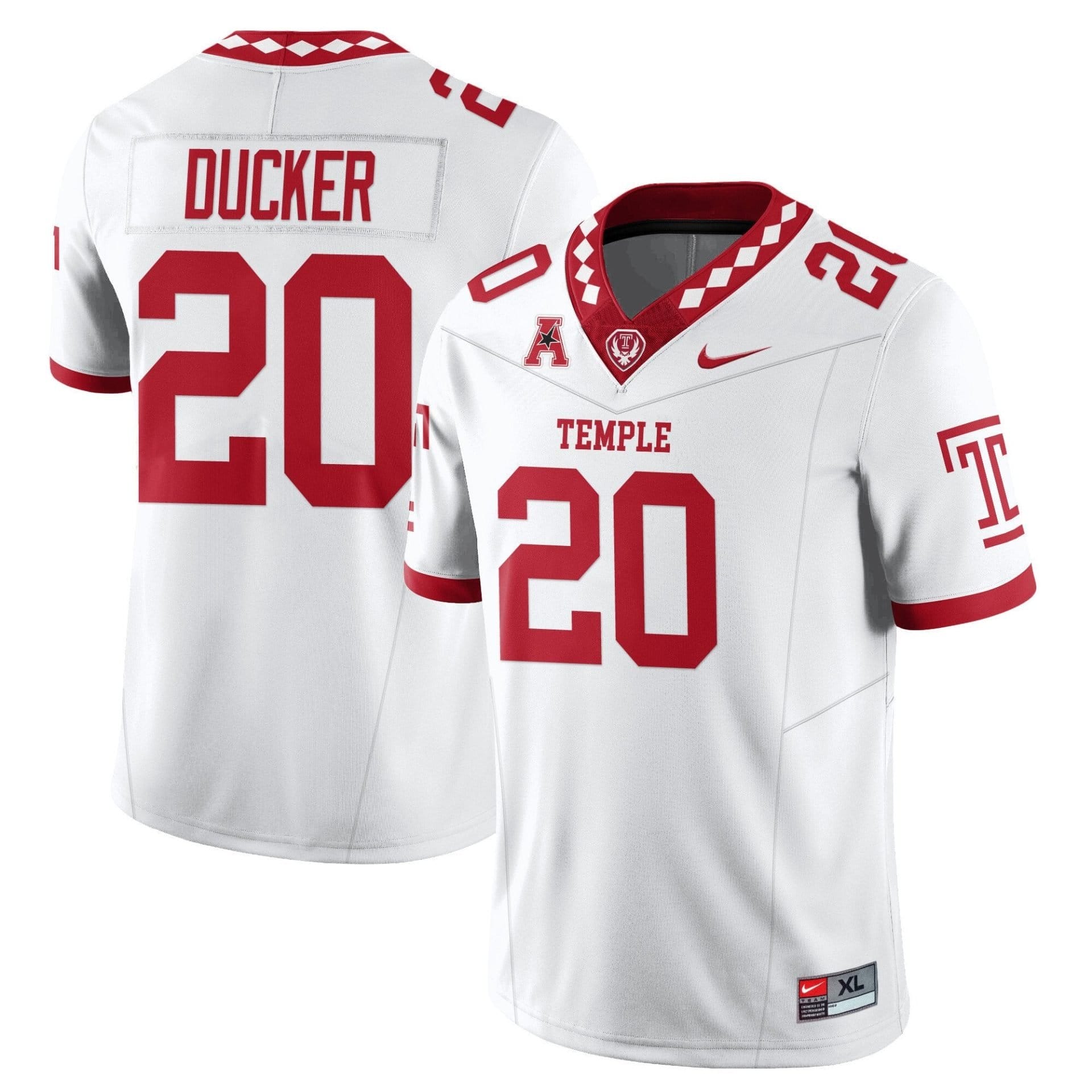 Jay Ducker Jersey #20 Temple Football 2025 Vapor Limited Stitched 2 Jay Ducker Jersey #20 Temple Football 2025 Vapor Limited Stitched - Image 2