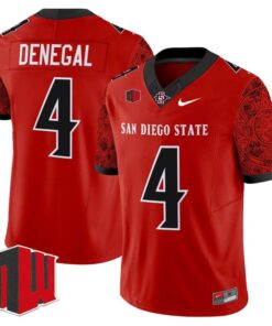 Alternative view of Jayden Denegal Jersey #4 San Diego State Aztecs 2025 Limited Stitched