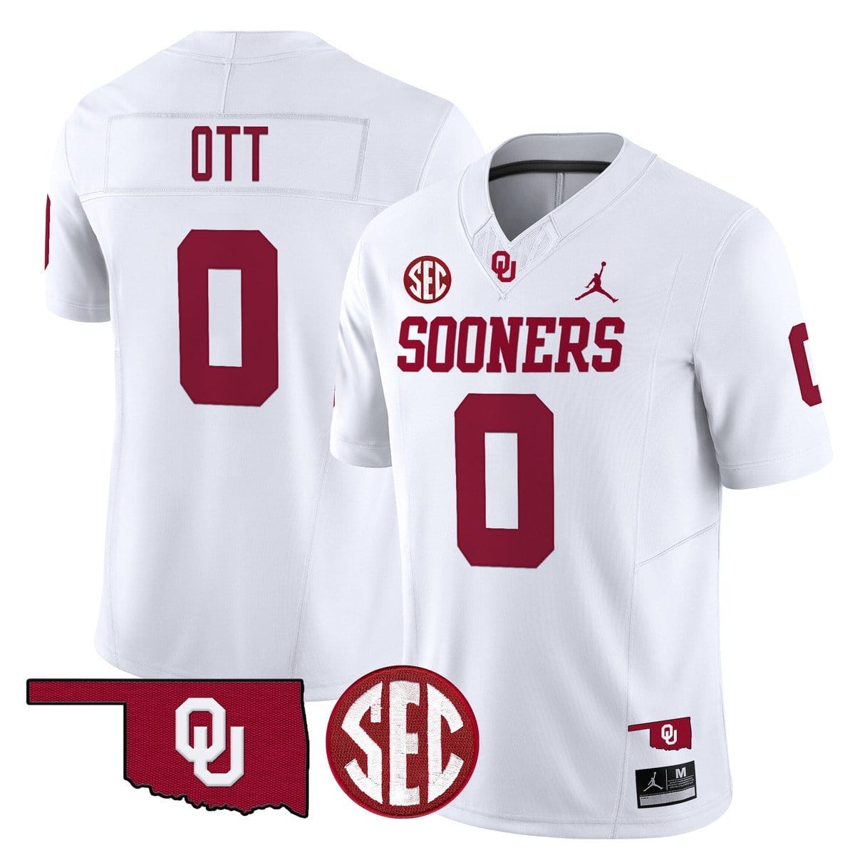Jaydn Ott Jersey #0 Oklahoma Sooners 2025 Vapor Limited Stitched