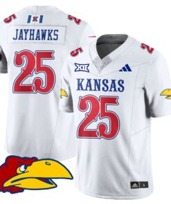 Jayhawks Jersey 25 Kansas Jayhawks Football 2025 Limited Stitched White