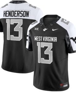 Jaylen Henderson Jersey #13 West Virginia Mountaineers 2025 Stitched