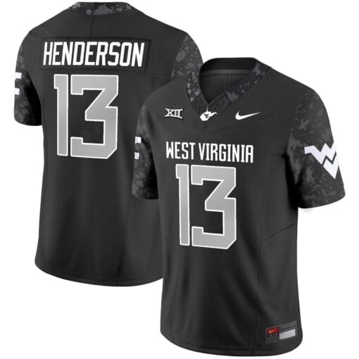 Jaylen Henderson Jersey #13 West Virginia Mountaineers 2025 Stitched - Image 2