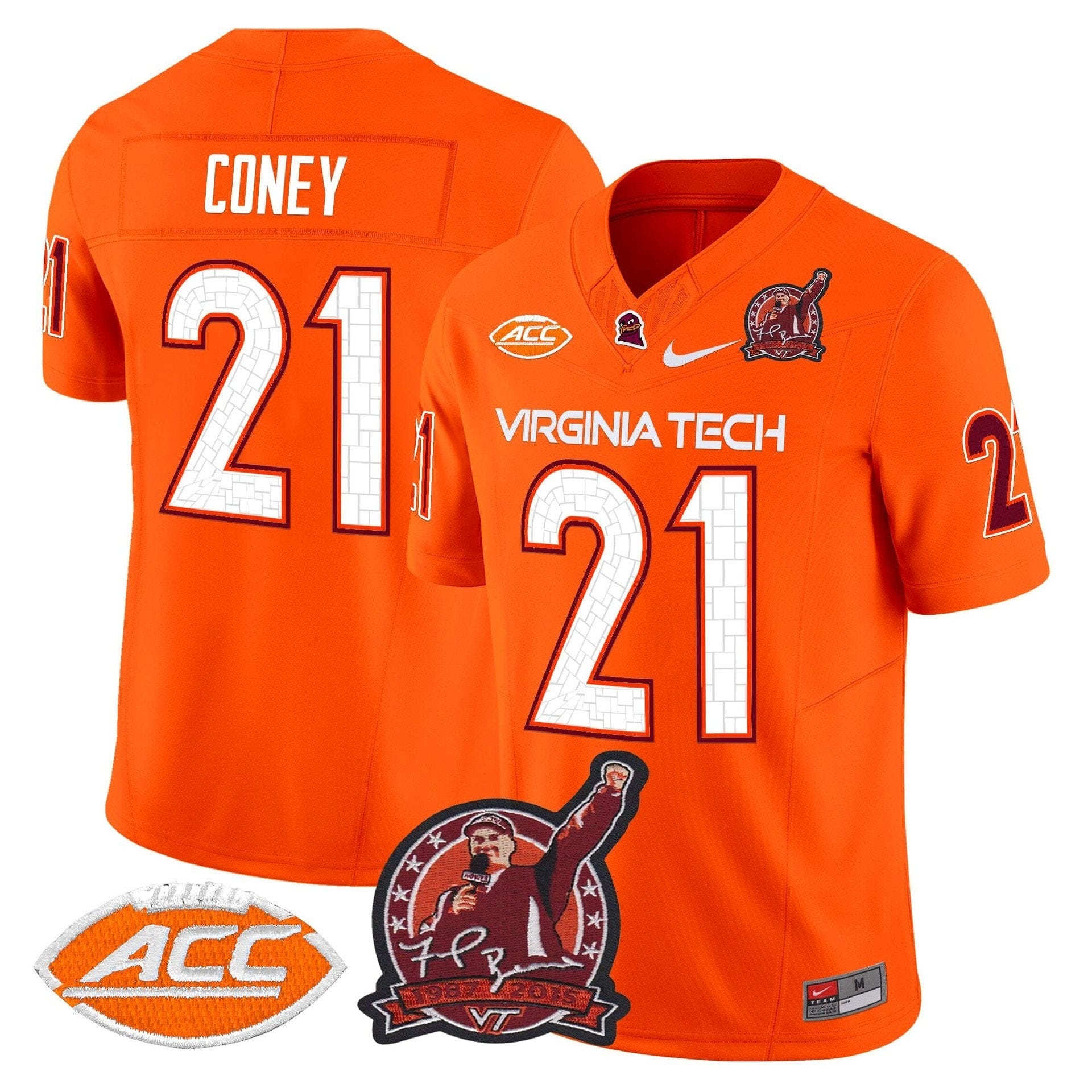 Jeremiah Coney Jersey #21 Virginia Tech Hokies Coach Frank Beamer 2025 5 Jeremiah Coney Jersey #21 Virginia Tech Hokies Coach Frank Beamer 2025 - Image 5