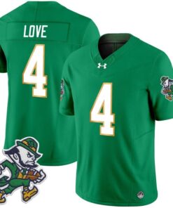 Jeremiyah Love Jersey 4 Notre Dame 2025 Gridiron Leprechaun Edition Green 59a1c2ac b9f7 4814 9229 39f5efa34405