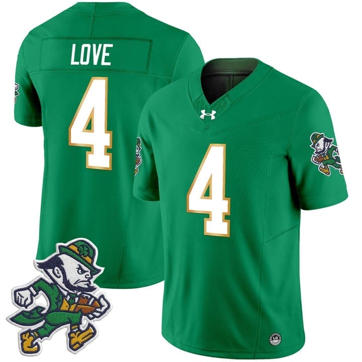 Jeremiyah Love Jersey #4 Notre Dame 2025 Gridiron Leprechaun Edition - Image 3