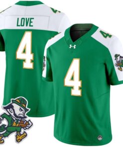 Alternative view of Jeremiyah Love Jersey #4 Notre Dame 2025 Gridiron Leprechaun Edition