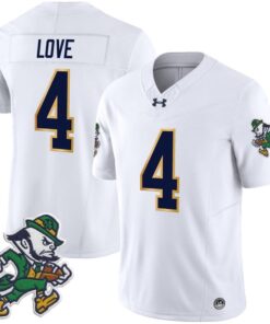 Jeremiyah Love Jersey #4 Notre Dame 2025 Gridiron Leprechaun Edition
